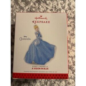 Hallmark Keepsake Disney Cinderella Christmas  A Vision In Blue Ornament 2013
